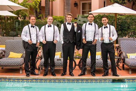 Groom Party For A Garden Wedding At L Valencia Hotel Hotel Wedding