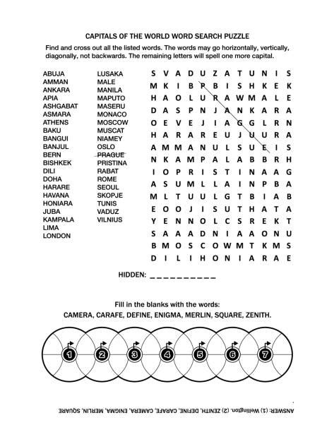 Word Search Puzzle Illustrations Royalty Free Vector