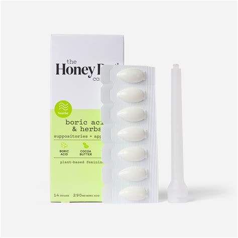 The Honey Pot Boric Acid And Herbs 7 Day Suppositories 14 Ct