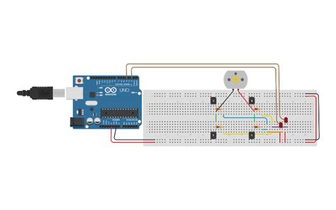 Circuit Design Puente H Arduino Tinkercad
