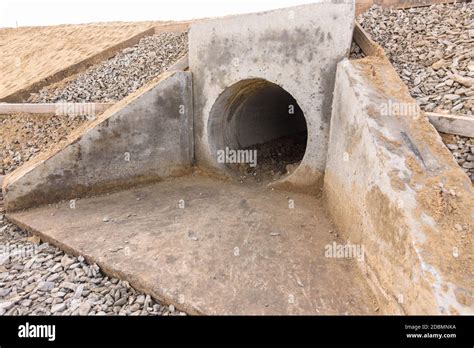 Installation Of Culvert Drainage Pipe And Ditch Structures Under The