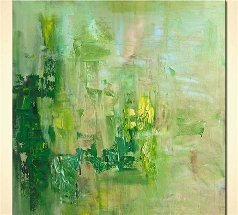 Painting For Sale Green Modern Textured Abstract Art