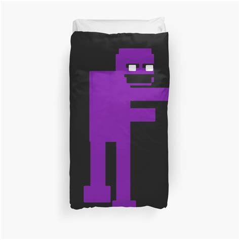 Fnaf Purple Guy 8 Bit Duvet Cover By Mattwilldo Redbubble