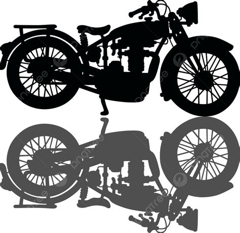 Classic Motorcycle And A Shadow Motorcycle Vintage Heavy Vector