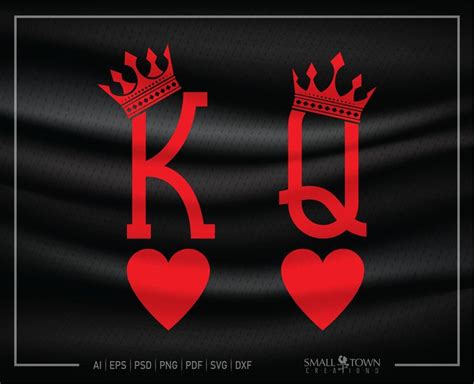 King Of Hearts Queen Of Hearts Heart King Crown Queen Etsy In 2021