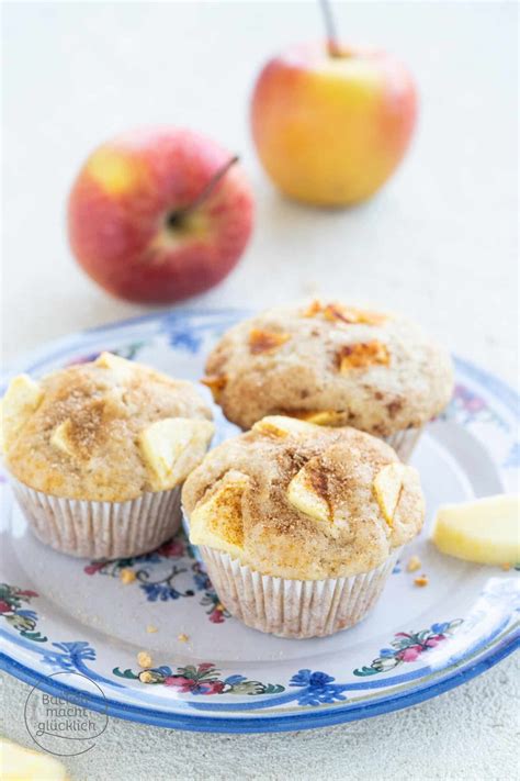 Einfache saftige Apfelmuffins