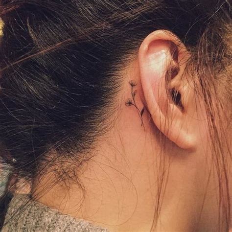 50 Most Beautiful Behind The Ear Tattoos That Every Girl Wish To Have Ecstasycoffee