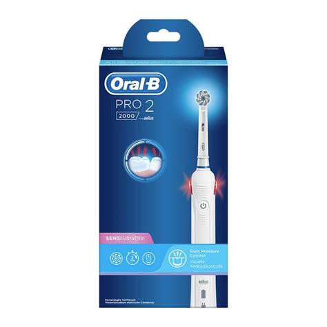 Braun Oral B Goldal B Pro 2000s Sensi Ultra Thin Electric Toothbrush White Private Sport Shop
