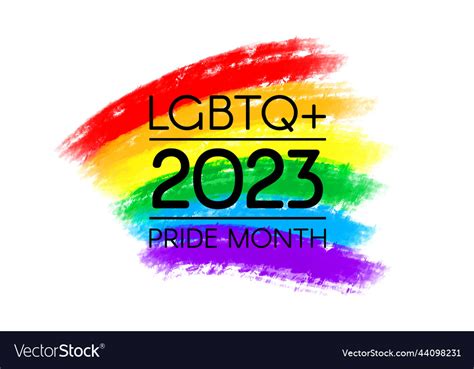 Lgbtq Pride Month Logo Flat Royalty Free Vector Image
