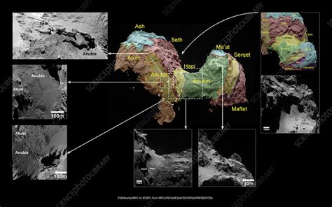 Map Of Comet Churyumov Gerasimenko Stock Image C0259697 Science
