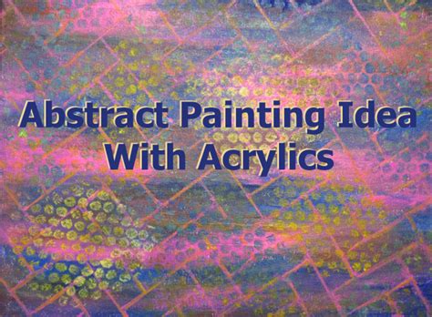 Abstract Painting Idea With Acrylics Feltmagnet