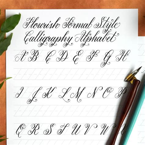 This Printable Calligraphy Worksheet Will Help You Master A Flourishy