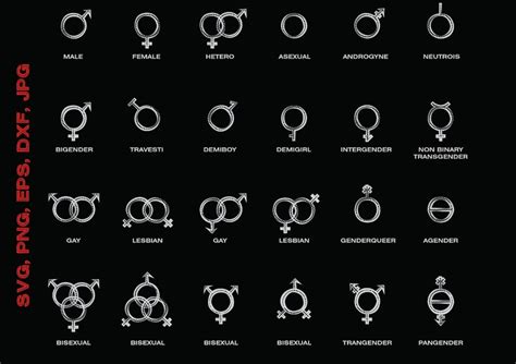 Symbols Sexual 24 Psc Etsy