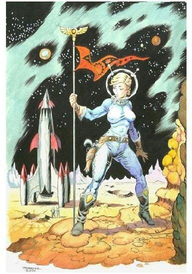 Roger Wilco S World Of Time And Space Souvenirs Retro Futurism Space Girl Fantasy Art