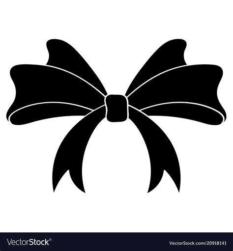 T Bow Vector Outline