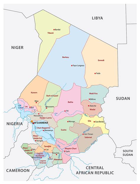 Detailed Political Map Of Chad Chad Detailed Political Map Vidiani Sexiz Pix