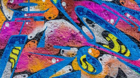 Artwork Graffiti Walls Bricks Abstract Colorful