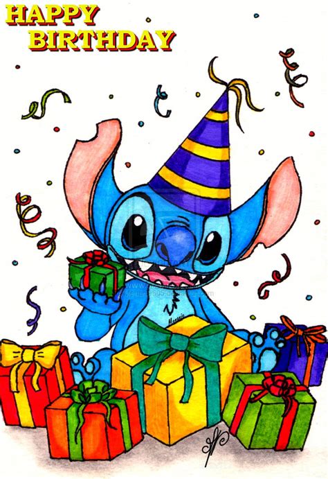 Happy Birthday Stitch By Menanie605 On Deviantart