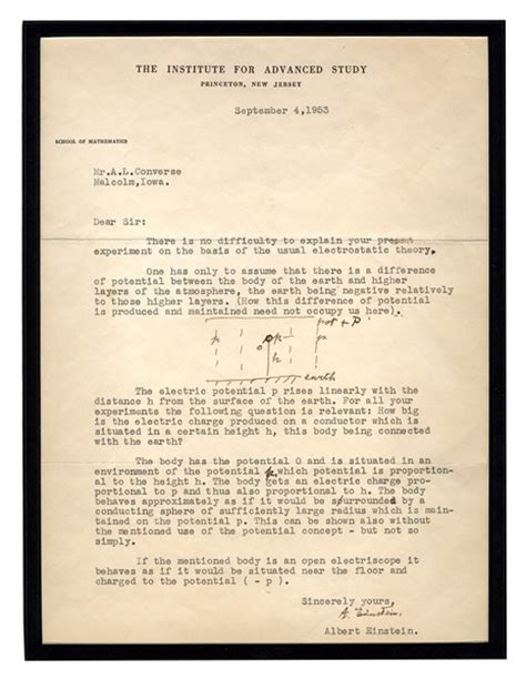 Sell Albert Einstein Autograph Letters Signed Nate D Sanders Auctions