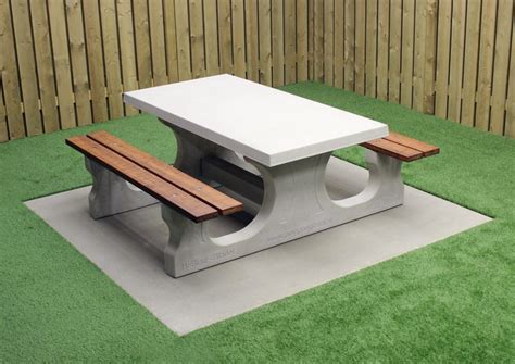 Due to the weight of our concrete products, all our products are fabricated in sections and the customer is fully responsible for the installation process. Clean Concrete Picnic Tables : Rickyhil Outdoor Ideas ...