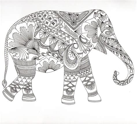 16 dessins de coloriage éléphant Mandala à imprimer