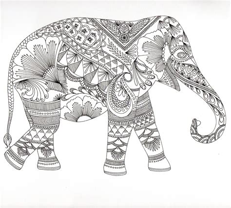 Elephant Mandala Coloring Book Coloring Pages