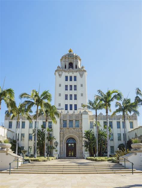 Beautiful Main Building Of Beverly Hills City Hall Stock Image Image