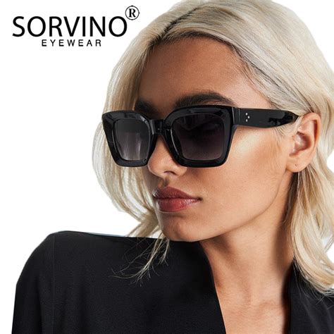 sorvino retro shades for women square sunglasses 2020 luxury brand designer white black clear