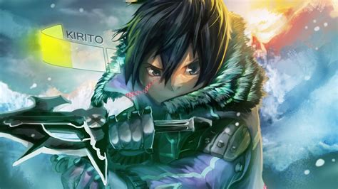 Anime Sword Art Online Kirito Sao Fond Décran