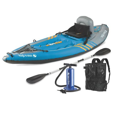 One Person Inflatable Kayak Fishing Rafting Sea Water