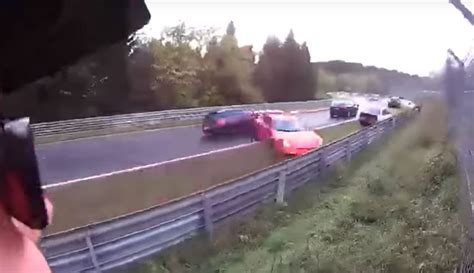 Watch As An Accident Triggers A Terrifying Pileup On The Nurburgring