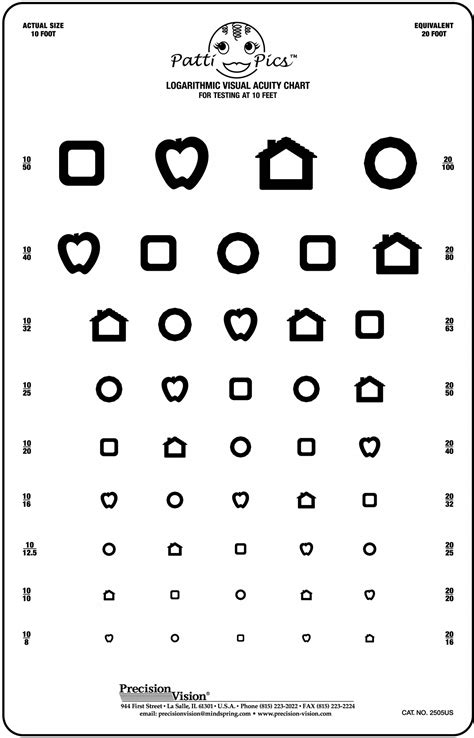 Abcd Acuity Test Flip Book Precision Vision