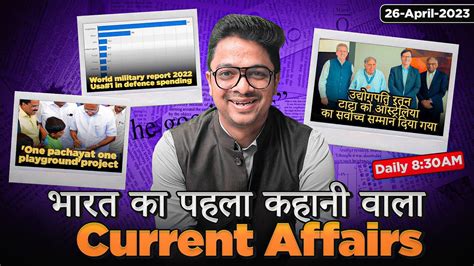 26 April Current Affairs 2023 Current Affairs Today Static GK