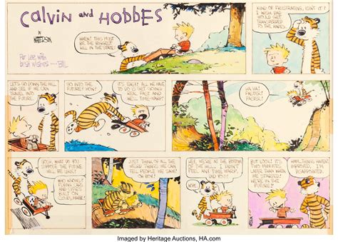 Calvin And Hobbes Sunday Strip Art Sells For Nearly 500k