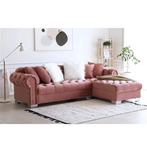 Royal Pink Sectional Luxx Furniture Houston Texas
