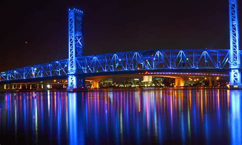 Main Street Bridge Jacksonville Fl Night View Of The Mai Flickr