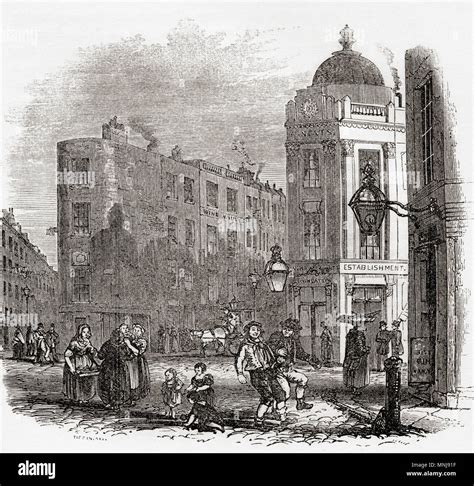 Seven Dials West End Of London England Seen Here In The Early 19th