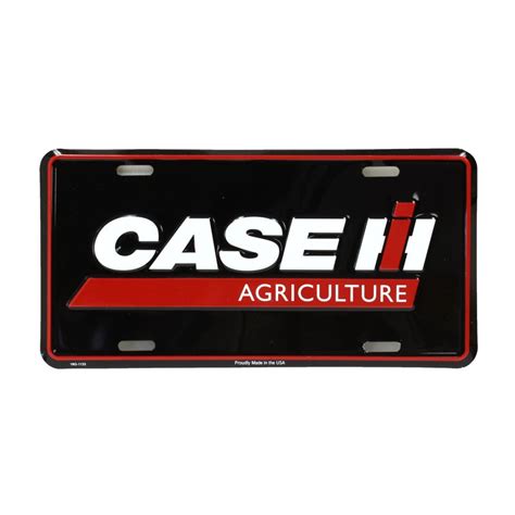 Case Ih Agriculture Black License Plate 6 X 12