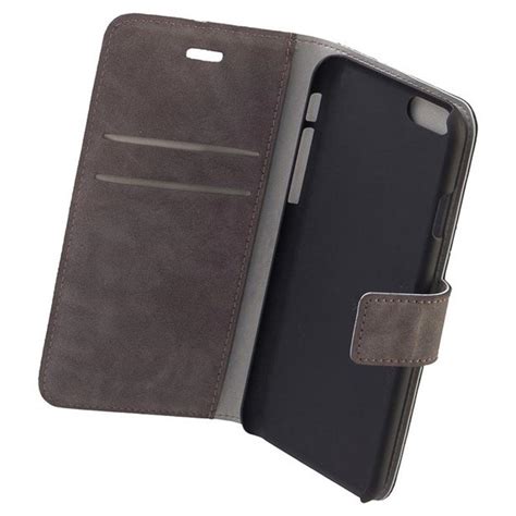 Iphone 6 6s Commander Book And Cover Nubuck Wallet Leather Case Grey