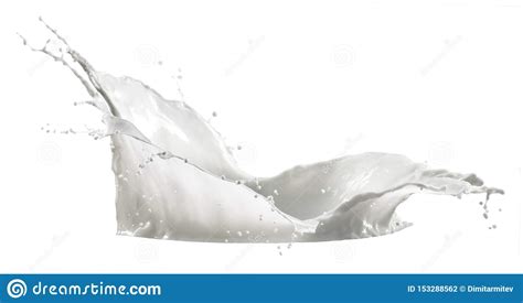 Milk Splash Isolated On White Background Stock Illustration