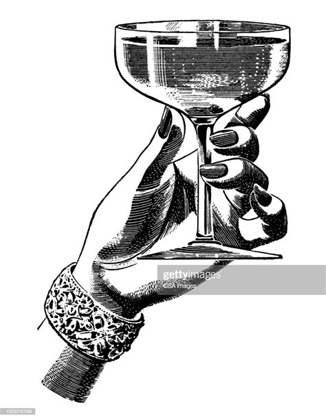 Holding a stemless wine glass improperly will also leave unsightly fingerprints. Mano De Mujer Sosteniendo Copa De Champán Ilustración de ...