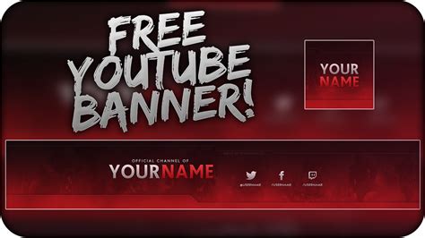 Free Youtube Banner Template Psd Direct Download Link
