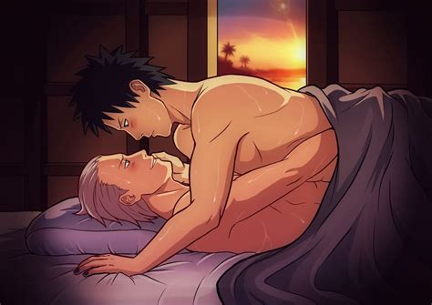Rule Babes Bed Blush Gay Hidan Male Male Male Male Only Naruto Naruto Shippuden Smile Sweat