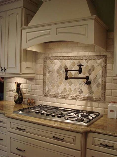 Here you may to know how to end glass tile backsplash. Stove faucet, backsplash (contrast), custom cabinets ...