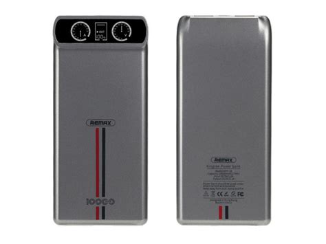Led display screen,clear battery status at a glance with a flashlight design for emergency lighting. Remax Kincree Power Bank, 10000mAh, Black