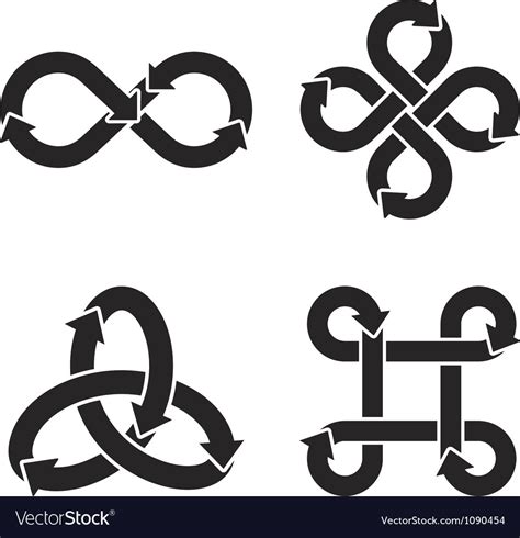 Infinity Symbol Icons Royalty Free Vector Image