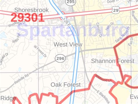Spartanburg County Zip Code Map South Carolina