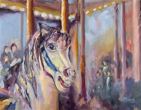 11x14 Fine Art Painting Of A Carousel Horse Painting Oil Painting