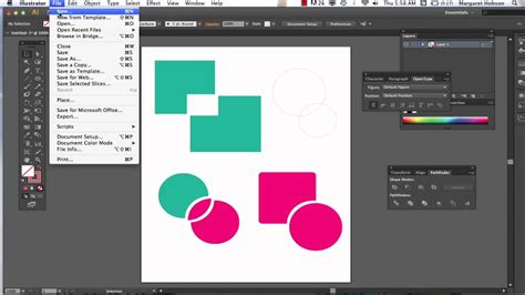 The Shape Builder And Pathfinder In Illustrator Cs Youtube