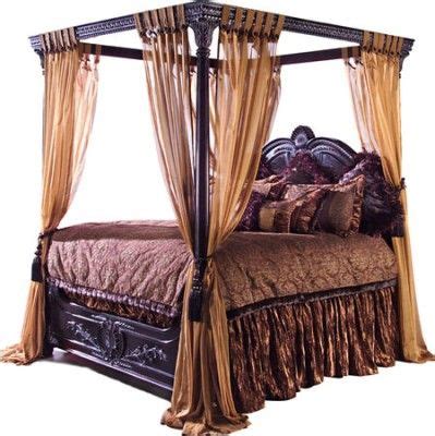 However, you can make any bed a canopy bed by installing. Tuscany Old World Furniture | Canopy bed curtains, Black ...